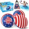 Water Bouncing Ball, 4th of July Splash Skip Water Balls for Fly Swimming Pool Games, 3 Pack Colorful Skipping Balls for Kids 4-8-12 and Adult, Summer Toys Gifts Independence Day Water Party